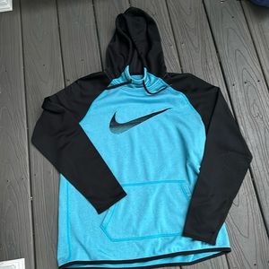 Adult large blue and black Nike hoodie.